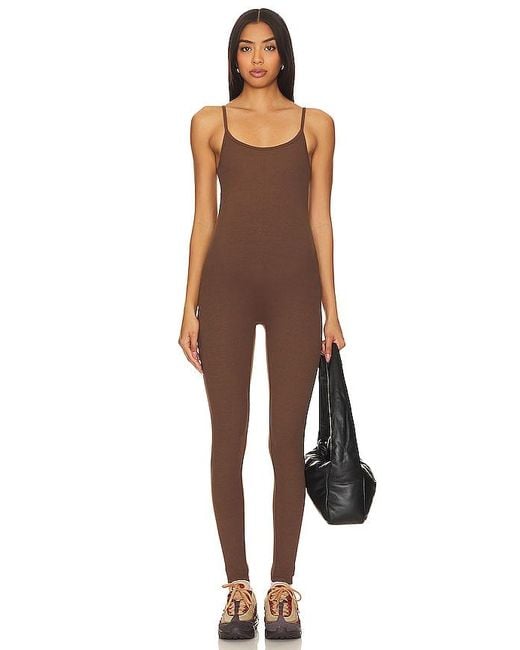 BUMPSUIT Brown Rib Maternity Unitard
