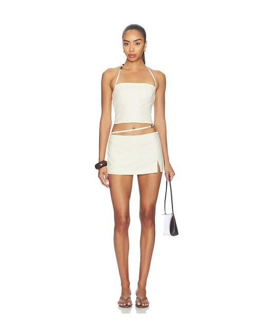 L'academie White 'Academie Kora Linen Mini Skort