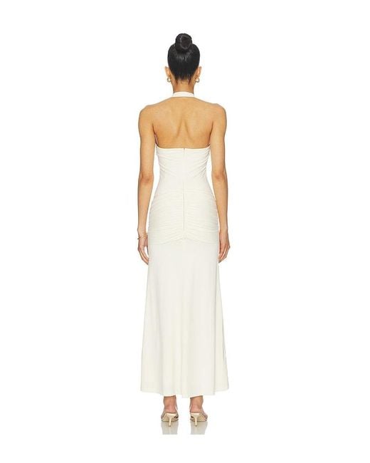 Bardot White Emilia Tie Front Halter Dress
