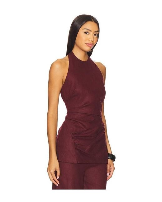 Fia Top En Color Burgundy Talla (También En S, Xl, Xs) Faithfull The Brand de color Red