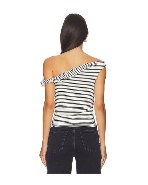 ALL THE WAYS Blue Amber Off Shoulder Top