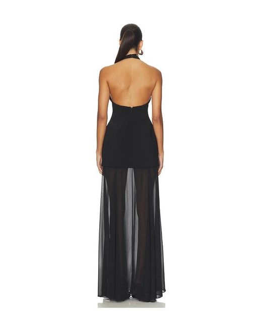 Lovers + Friends Black Barbara Gown