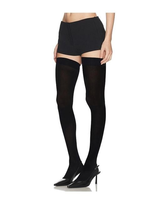 Halo Black Brace Waist Tailored Shorts