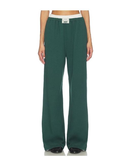 Gold Hinge Green Wide Leg Sweatpant