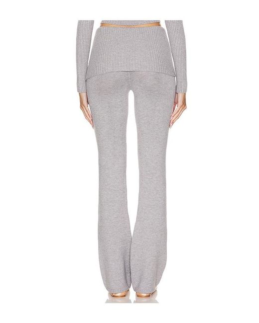 Frankie's Bikinis White Flared Cloud Knit Lounge Pants