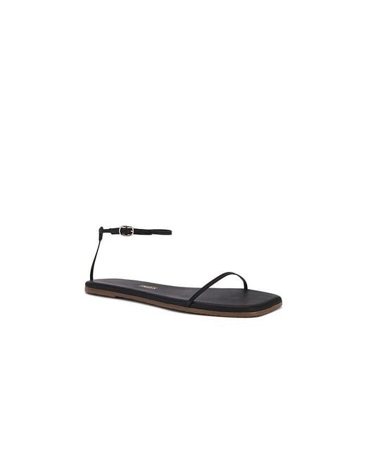 TKEES Black Square Toe Twiggy Sandal