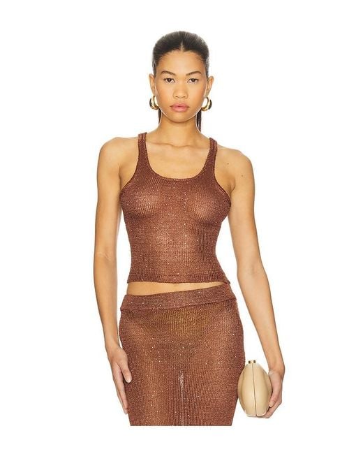 superdown Orange Miranda Knit Top
