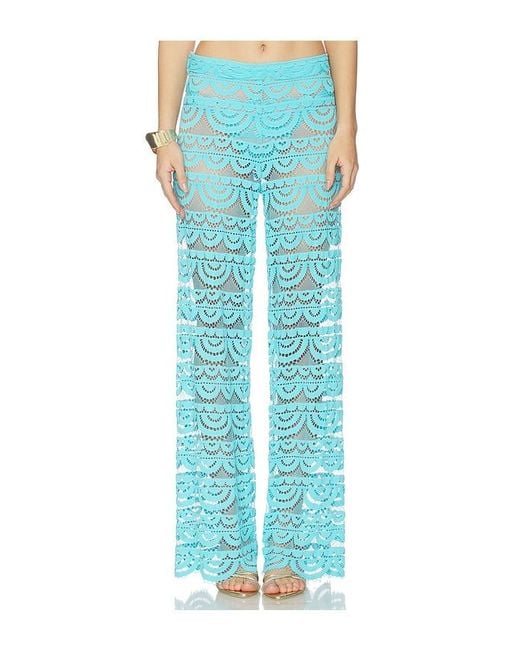 PQ Swim Blue High Waist Lace Pant