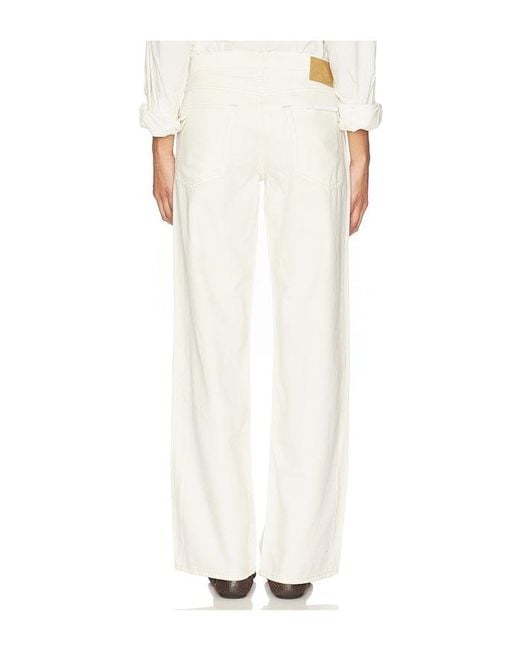 Rag & Bone White Featherweight Cam Low Rise Straight
