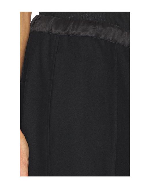 Vince Black Mid Rise Satin Combo Pull On Pant