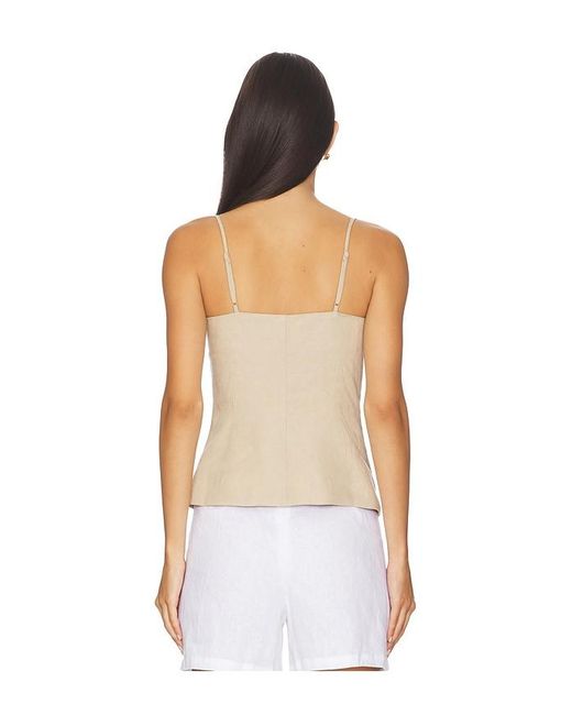 Onia White Air Linen Underwire Corset Top