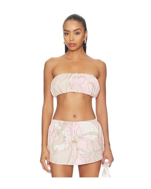 Cin Cin White Souffle Bandeau Top