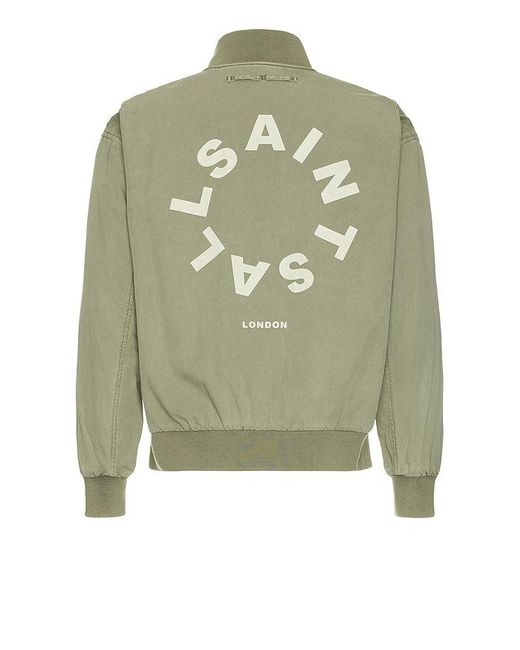 AllSaints Green Tierra Faded Bomber for men