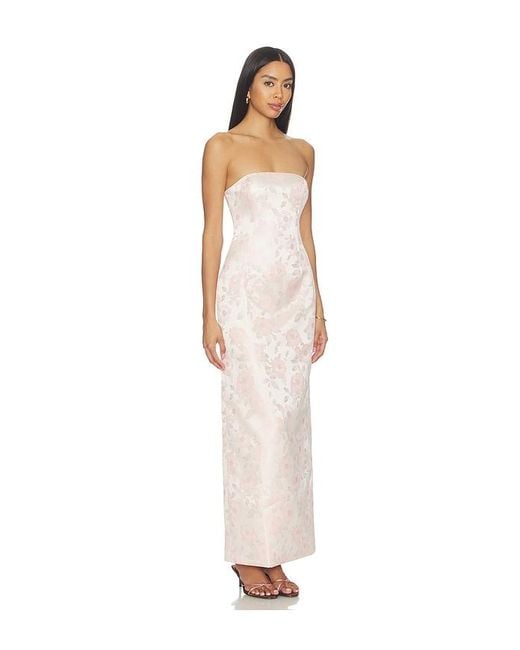 MORE TO COME White Maiah Strapless Maxi Dress