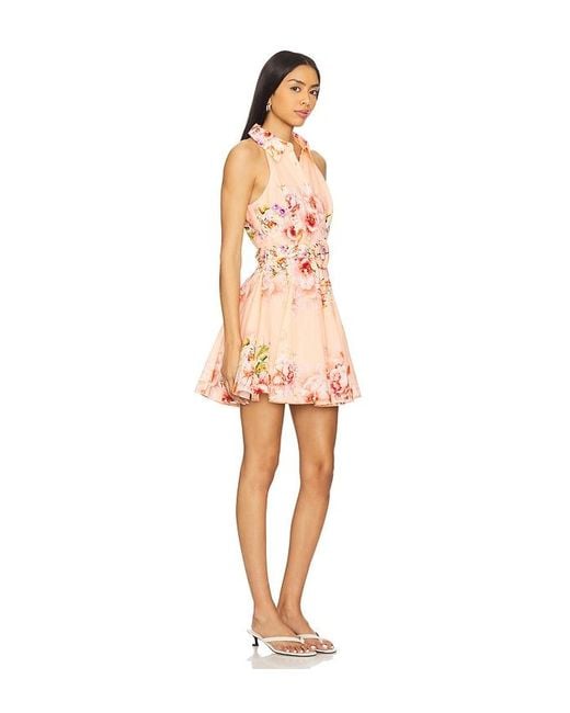 Hemant & Nandita Natural Short Dress With Buckle Belt