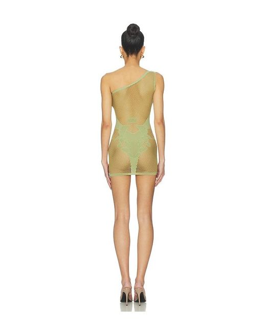 POSTER GIRL Green Flower Mini Dress