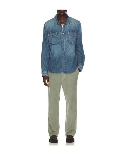 Citizens of Humanity Blue Cairo Utility Shirt for men
