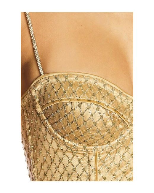 Top Bustier Glitter Grid En. Taille Also En Xs, M, Xl For Love & Lemons en coloris Natural