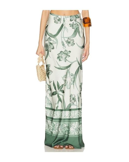 Rococo Sand Green Maxirock Skirt