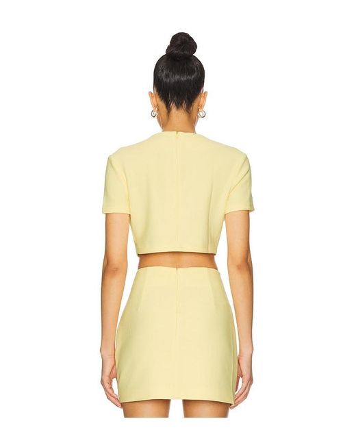 Lovers + Friends Yellow Reid Top
