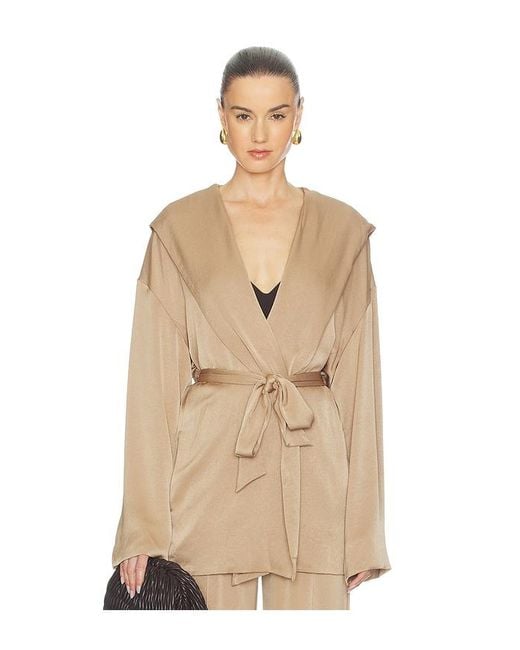 Atlein Natural Hooded Wrap Jacket