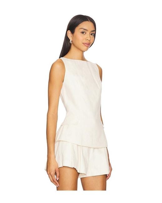 Line & Dot White Veni Top