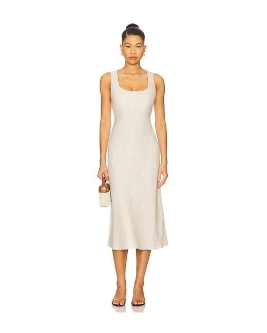 ROBE EULA en Beige L'academie en coloris White