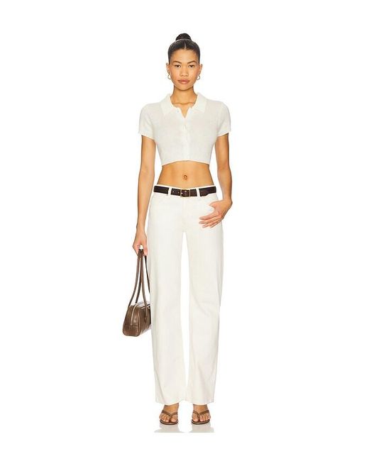 Hudson White Kelli Low Rise Loose Straight