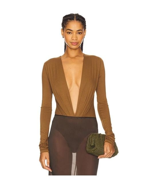 ANDAMANE Brown Zelda Bodysuit