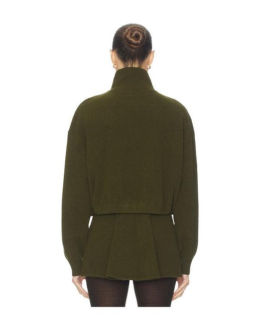 Helsa Green Josefine Knit Oversized Bomber