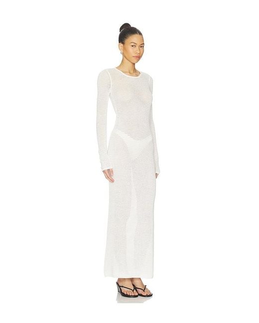 Lovers + Friends White Evette Knit Maxi Dress