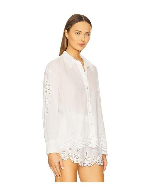 LoveShackFancy White Orsay Top