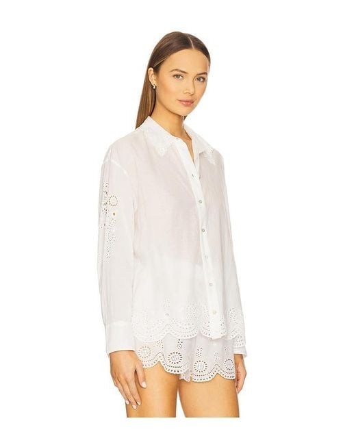 LoveShackFancy White Orsay Top