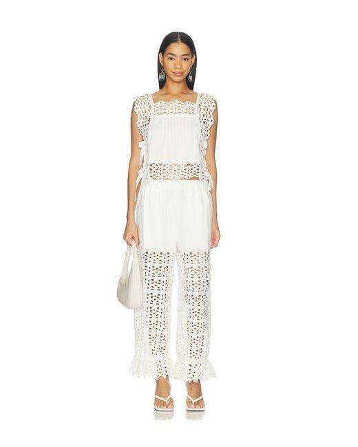 Sea Natural Leila Eyelet Sleeveless Top