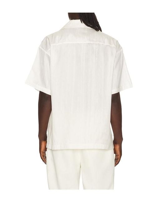 Sanēa Natural Sakorn Orchid Brooch Silk Shirt for men