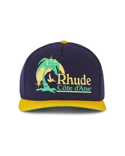 Rhude Blue Azur Coast Hat for men