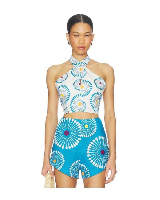 Cala De La Cruz Blue Ivy Top