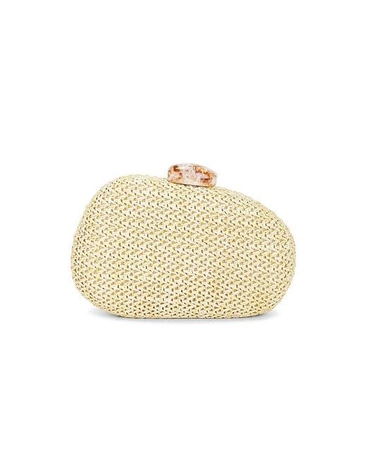 Dolce Vita White Dionne Raffia Box Clutch