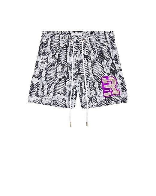 Ryoko Rain Blue Snakeskin Shorts for men