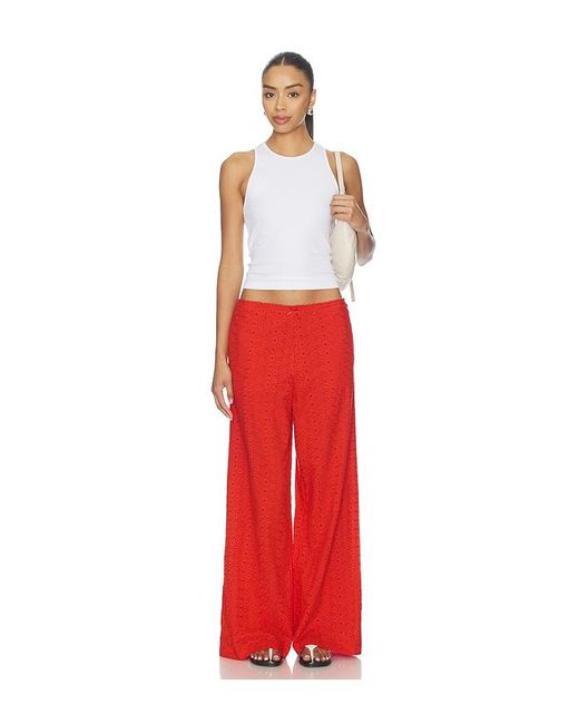 Nia Red X Revolve Eyelet Pant
