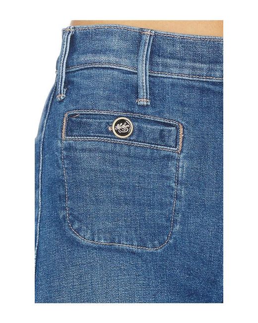 Mother Blue The Stashed Hustler Roller Sneak Jeans