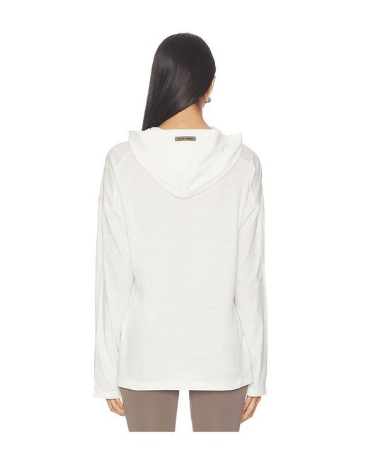 Fear Of God White Classic Fit Hooded Tee