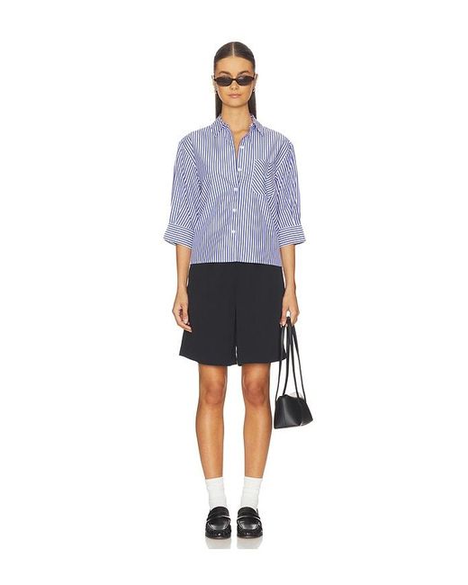 Rag & Bone Blue Lucia Stripe Poplin Shirt