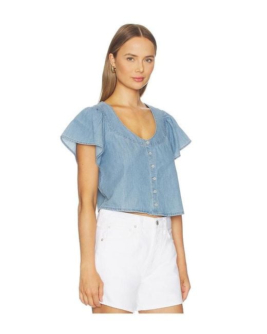 PAIGE Blue Belle Top