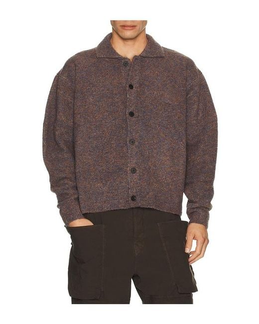 LE17SEPTEMBRE Brown Boucle Button Down Cardigan for men