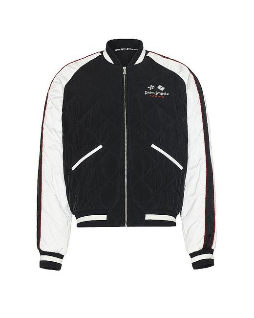 Palm Angels Black X Formula 1 Racing Souvenir Jacket for men