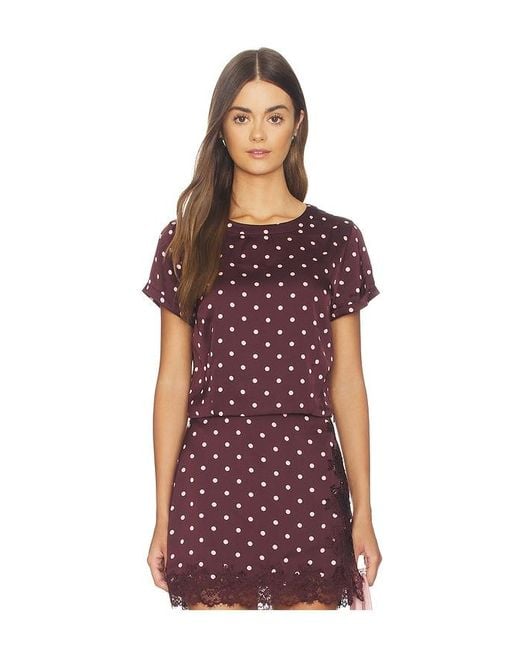 Line & Dot Red X Revolve Raye Top