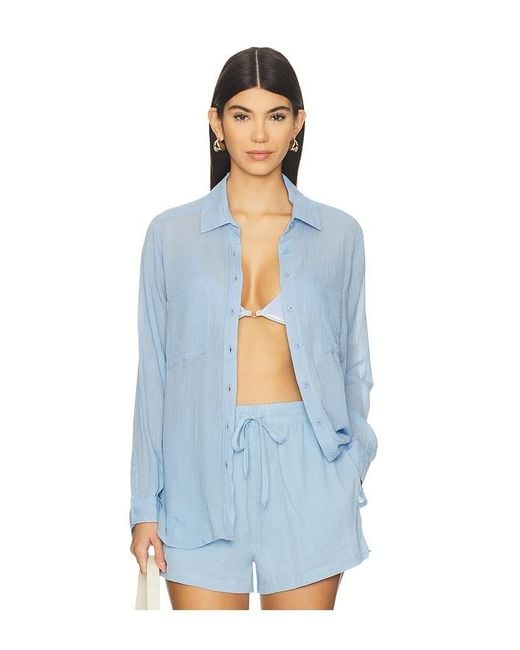 Seafolly Blue Breeze Beach Shirt
