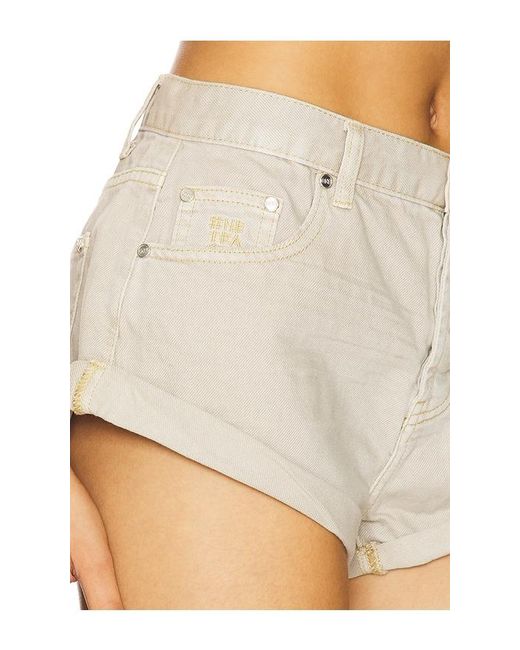 One Teaspoon White Bandit Low Waist Denim Shorts