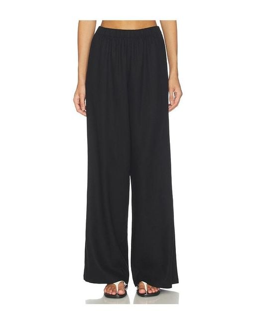 PAIGE Black Jude Linen Pant